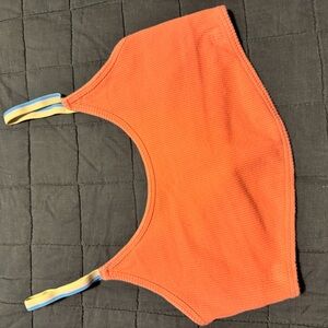 Orange/Pink Ribbed Crop Top